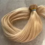 Festett tincses sötét bézs szőke 40cm 100% eredeti emberi haj/ 10gr
