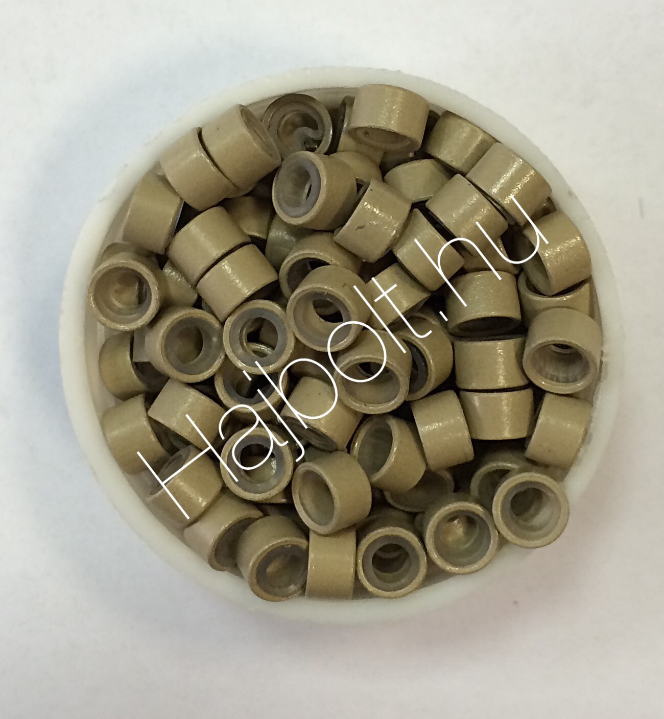 Hamvasszőke szilikonos mikrógyűrű 100db/5mm (6#)
