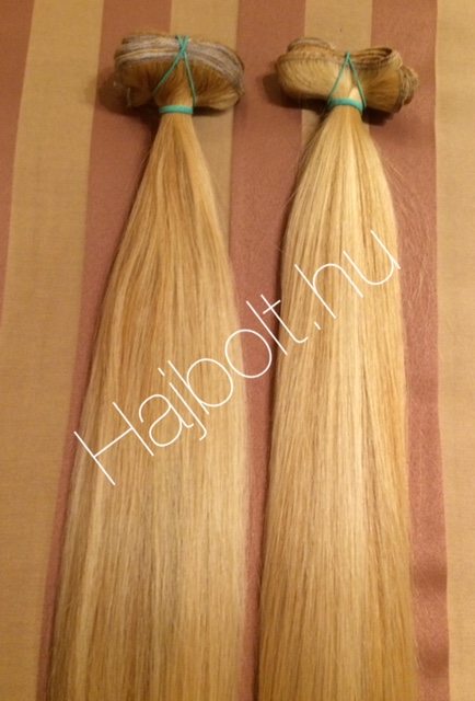 Szőke tresszelt 50cm 100% emberi haj/ 10gr