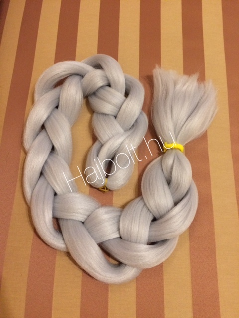 Szintetikus póthaj ezüst 100gr/60cm