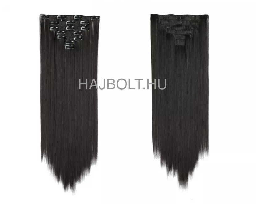 Natúr barna 100% emberi hajból készült csatos haj kb. 110-115 gr 70cm