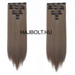 7-es barna csatos 40-80 cm eredeti emberi haj
