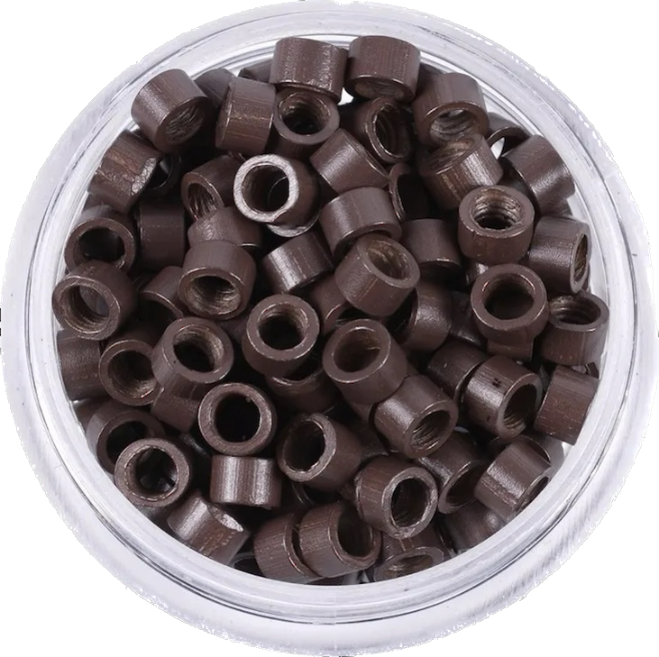 Csokibarna szilikon nélküli mikrogyűrű 1000db/4,5mm (5#)
