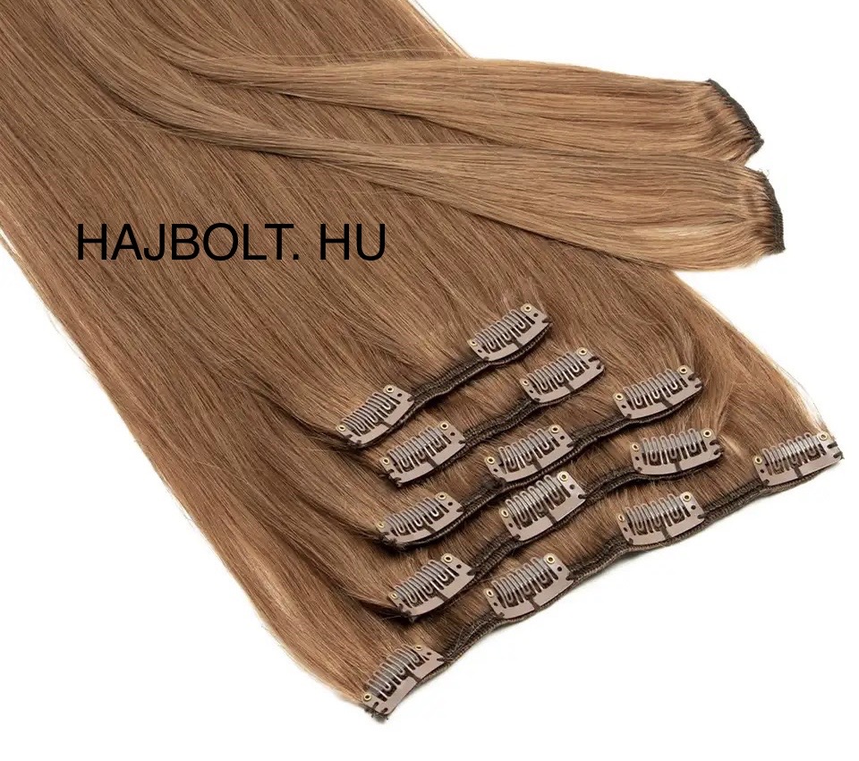 8.3-8.4 színű csatos 40-80 cm eredeti emberi haj