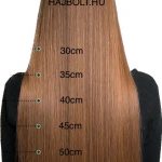 Gesztenye barna 100% emberi hajból készült csatos haj kb. 110-115 gr 70 cm