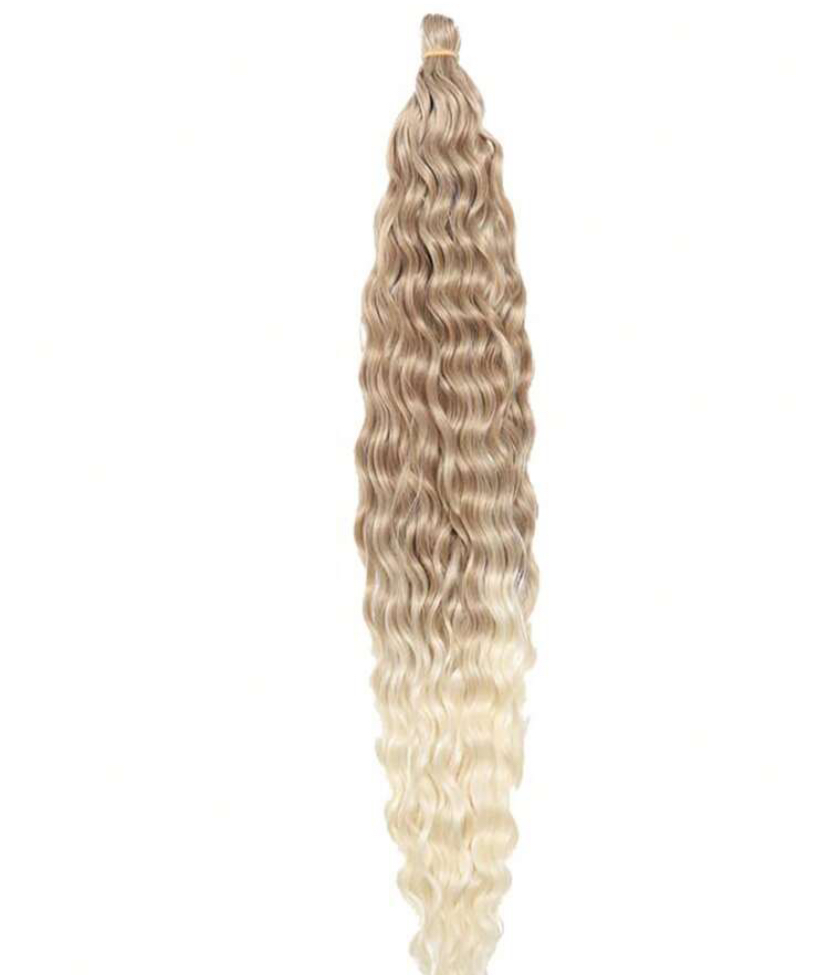 Szintetikus póthaj ombre hullámos aranyszőke-platina 100gr/75cm (17)