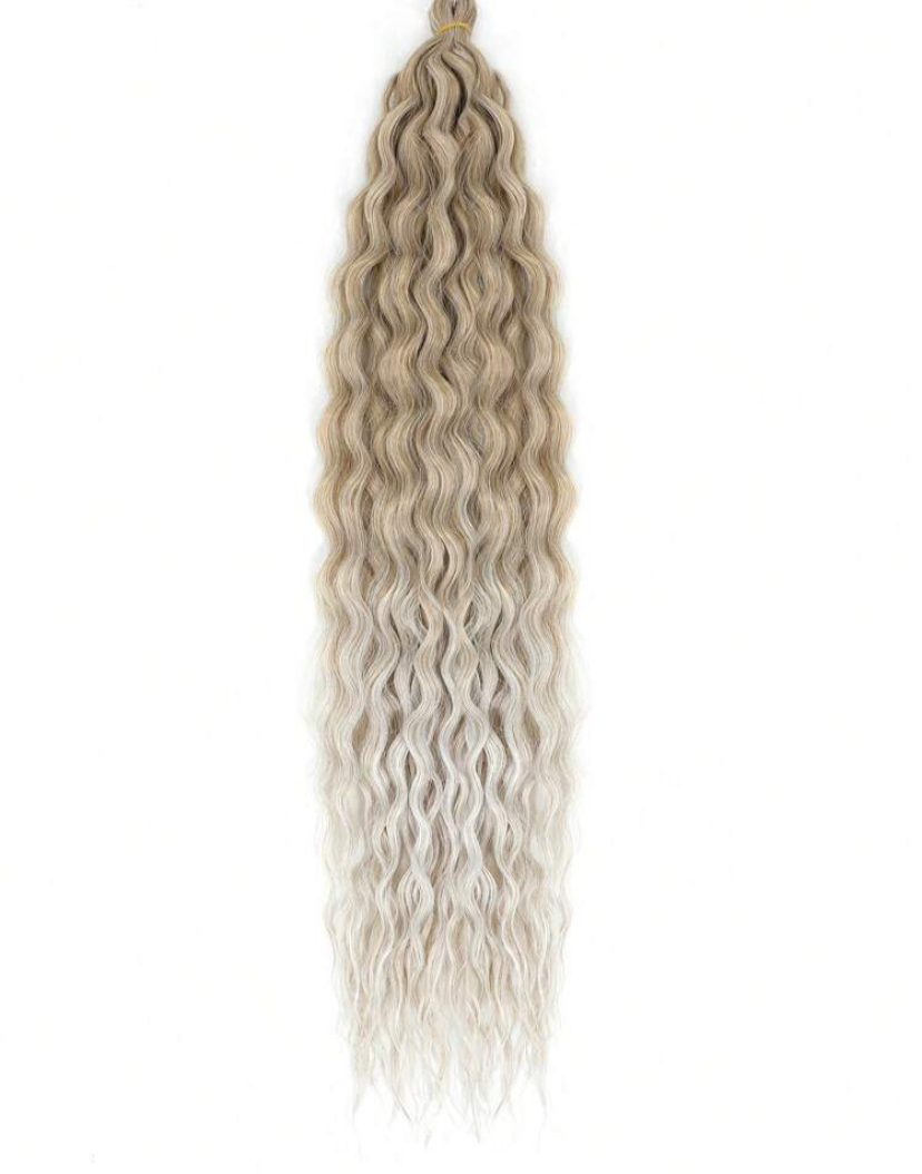 Szintetikus póthaj enyhén hamvas-fehér ombre hullámos 100gr/ 55cm (1R)