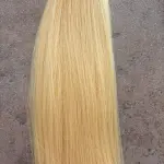 Platina szőke tresszelt 45cm 100% eredeti emberi haj/ 10gr